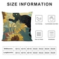 thumbnail image 5 of Orinice Cute Cat Sunflowers Surrealism Graphic Decorative Throw Pillow Cover for Home Couch Living Room Bed Sofa - Short Plush Pillow Case 1PC 18x18in, 5 of 5
