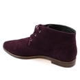 thumbnail image 3 of YDN Women Classic Low Heel Pointed Toe Lace Up Chukka Ankle Boots Fall Winter Flat Booties Casual Daily Dress Shoes Size 7 Grape, 3 of 4