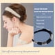 thumbnail image 5 of Minnieouse Diadema con cuentas de cristal, esponja gruesa Flexible, Color a juego, tejido con diamantes de imitación, tocado para mujer, adorno de boda Accesorio para el cabello Blanco claro + negro Minnieouse AP010972-06B, 5 of 6