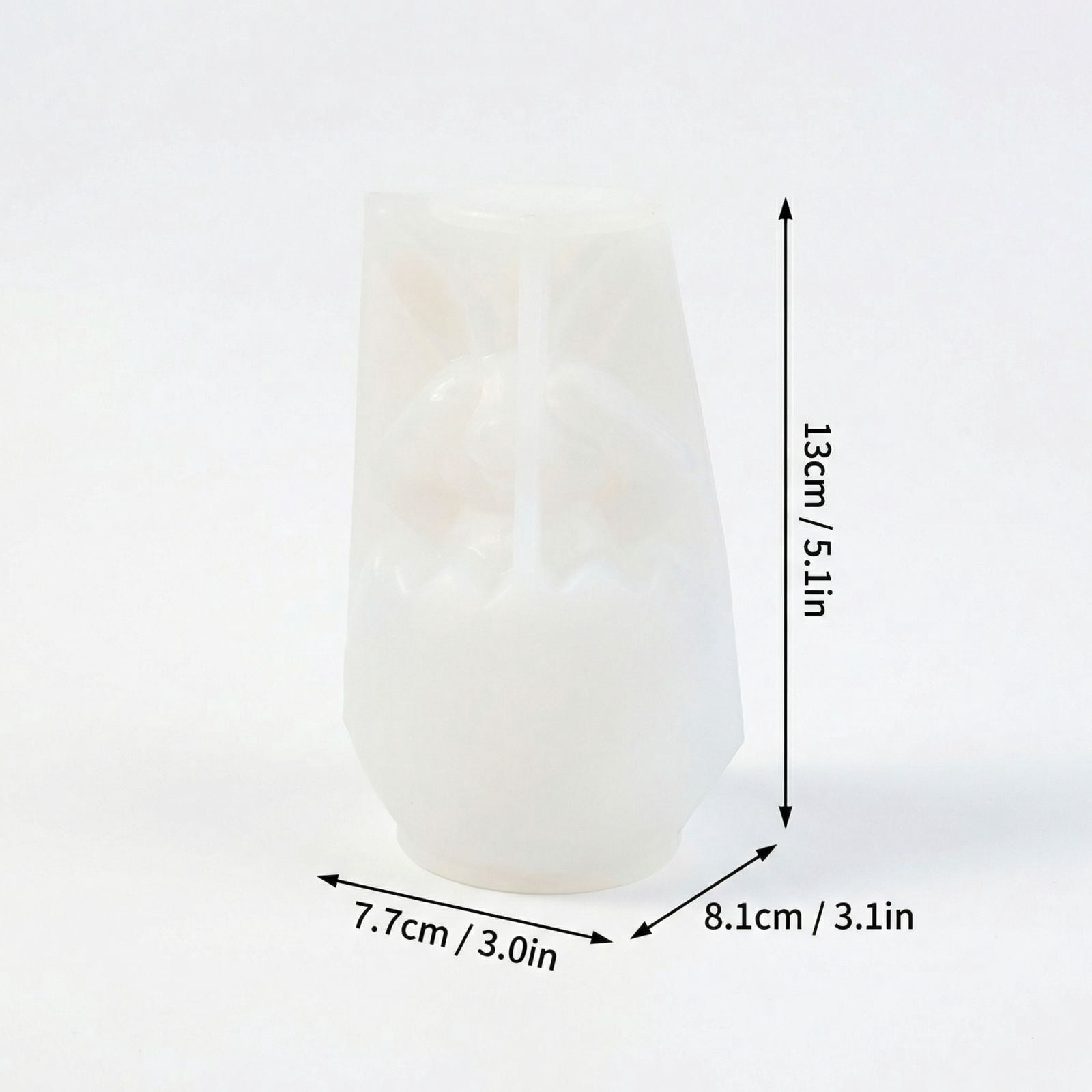 Easter silicone candle mold 5.1in bunny egg candle mold for diy easter decorations and easter decor candle making supplies