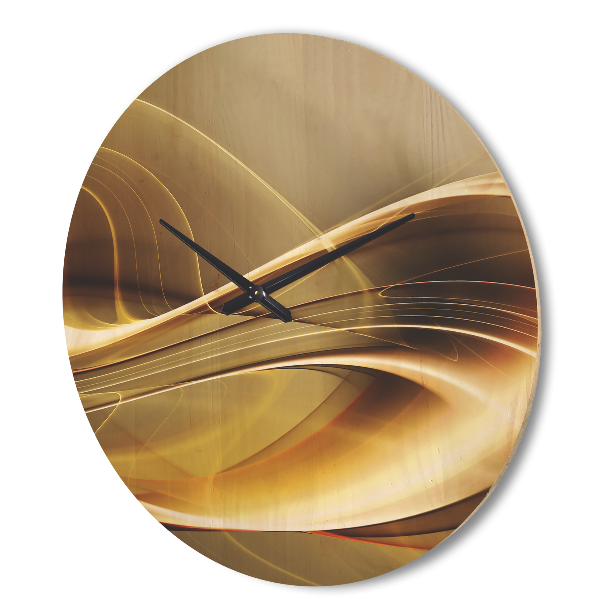 Designart 'Elegant Fractal Modern Sofa ' Modern Wood Wall Clock