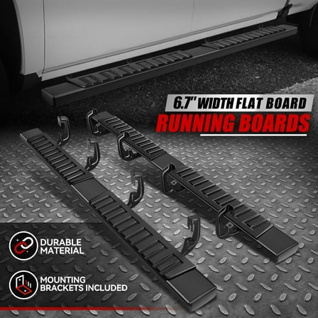 Nuvision for 07-19 Chevy Silverado GMC Sierra Crew Cab Side Step Nerf Bar Running Boards