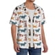 thumbnail image 2 of Fotbe Dogs Pug Camisa Estampada de Manga Corta para Hombre, Casual de Verano, Estilo Playero, Sin Arrugas-Small, 2 of 5