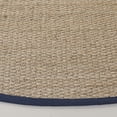 thumbnail image 3 of SAFAVIEH Natural Fiber Maksim Border Area Rug, Natural/Navy Blue, 6' x 6' Round, 3 of 10