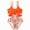 style-01 Orange, variant on Gubotare Girls Swim Suits Girls' Morgan Floral Ruffle 1-Shoulder One Piece Swimsuit Size 10-11 (Pink,10-11 Years)
