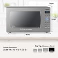 thumbnail image 5 of Panasonic Oven with Cyclonic Wave Inverter Technology, 1250W, 2.2 cu.ft. Countertop Microwave with Genius Sensor One-Touch Cooking – NN-SD975S (Stainless Steel/Silver), Stainless, 5 of 21