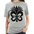 thumbnail image 3 of Vintage Style Mardi Gras Graphic Design Ring Spun Combed Cotton Short Sleeve Deluxe Jersey T-Shirt - Heather Grey XL, 3 of 4
