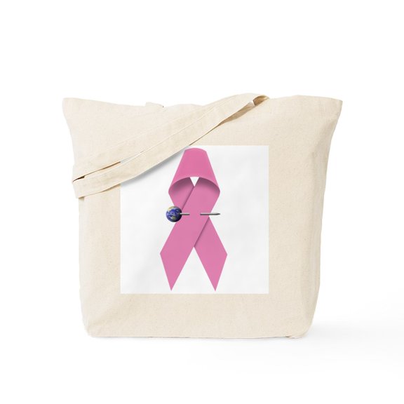 CafePress - BREAST CANCER SURVIVOR / AWARENESS RIBBON Tote Bag - Unisex Canvas Tote Bag, Beige, 1-Piece