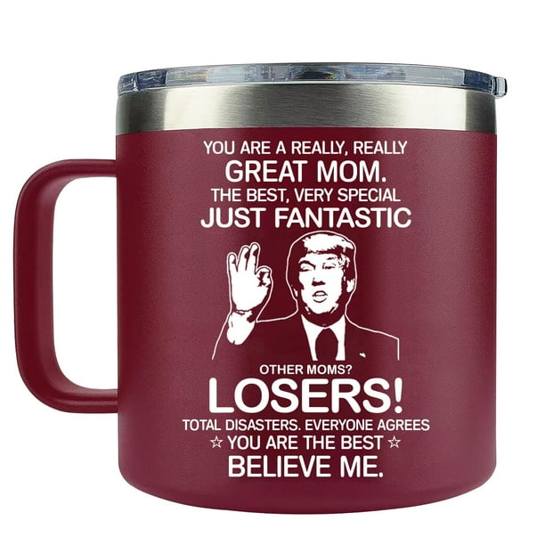 Taza MFGNEH, 400 ml, para el Día de la Madre, regalo de cumpleaños, color rojo