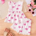 thumbnail image 4 of Xyant Toddler Baby Girl Clothes Knit Floral Fly Sleeve Tops Shorts Cute Summer Spring Outfits Infant Baby Girl Clothing Set (Pink,18-24 Months), 4 of 7