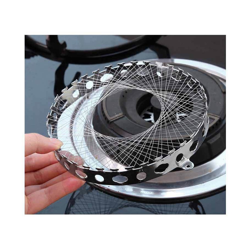 Energy Saving Gas Cooker Stove Net Windproof Cover Round Wire Mesh Kitchen Tool 