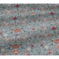 thumbnail image 4 of oneOone Cotton Jersey Light Grayish Blue Fabric Leaves|Bird & Floral Artistic Sewing Fabric By The Yard Printed Diy Clothing Sewing Supplies 58 Inch Wide, 4 of 4
