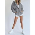 thumbnail image 4 of PRETTYGARDEN Women's Zip Up Y2K Hoodies Casual Long Sleeve Track Jackets with Pockets, 4 of 9