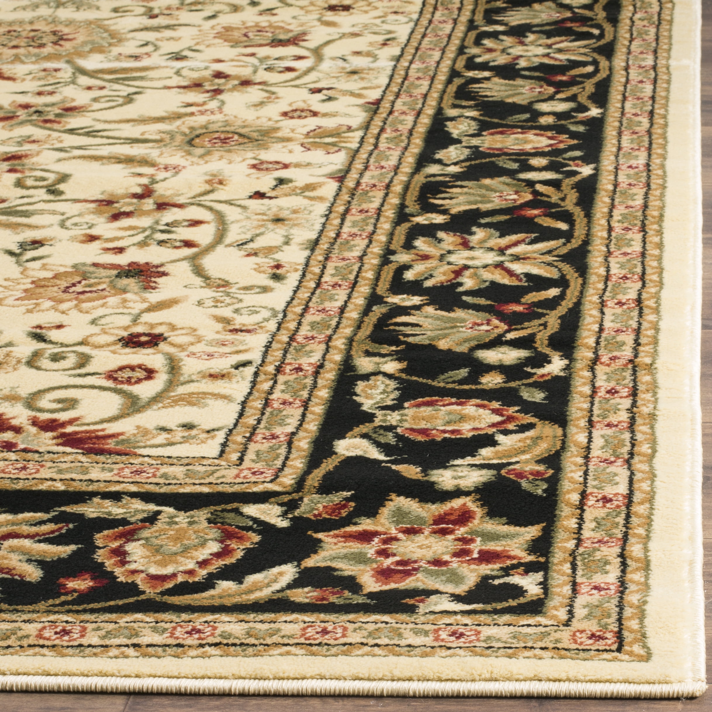 Safavieh Lyndhurst Victoria Floral Area Rug, Ivory/Black, 6' x 8'