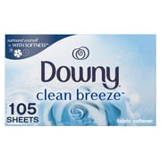 Downy Dryer Sheets, Clean Breeze Scent, 105 Count