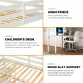 thumbnail image 5 of FSTAR Full Loft Bed Wood Frame Desk with Shelves and Under-Bed Desk White, 5 of 6