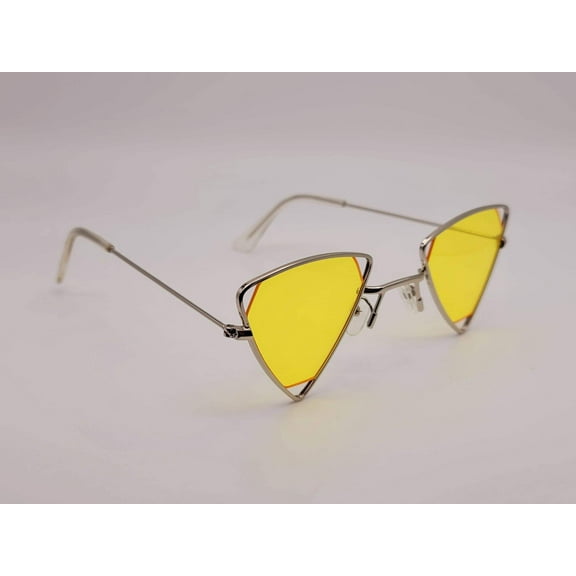 Retro Triangle Cat Eye Sunglasses | Cateye Sunglasses Vintage Yellow