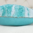 thumbnail image 3 of Home Soft Things Jacquard Faux Fur 2 Piece Throw Pillow Cover Set - Blue Turquoise - 26" x 26", 3 of 6