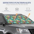 thumbnail image 4 of Honeii Pineapple Print Foldable Car Sun Shade for Windshield, 2-Piece UV Protection Shade, Protects Car Interior, Ideal for Cars, Trucks, SUVs-Small, 4 of 6