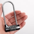 thumbnail image 3 of 4 Digit Combination Padlock Lock Password Gym Door Mountain Black, 3 of 8