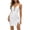 White, variant on Staron Sequin Dress for Women Party Cocktail Slit Backless Bodycon Mini Dress V Neck Spaghetti Strap, Black XS