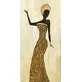 thumbnail image 2 of Shaternik, Julia 9x14 Gold Ornate Wood Framed with Double Matting Museum Art Print Titled - African Dance I, 2 of 4