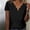 Black, variant on Giftesty Blouses for Women Dressy Casual Women's Summer Fashion Solid Color Neck Casual Short Sleeved Top