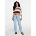 thumbnail image 2 of Time and Tru Women’s Brushed Stripe Sweater, Midweight, Sizes XS-XXXL, 2 of 4