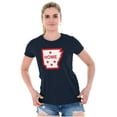 thumbnail image 3 of Arkansas Home State Pride Map Flag Womens Fitted Plus Size Graphic Tee Brisco Brands 2X, 3 of 5
