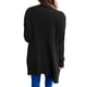 thumbnail image 5 of ICHUANYI Clearance Womens Ladies Solid Open Front Soft Chunky Pocket Long Sleeve Coat Outerwear Cardigan(Black, M) ICHUANYI WER2023081201149, 5 of 7