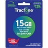 Tracfone $125 Smartphone 1-YearPrepaid Plan 1500 Min/ 1500 Txt/ 1.5GB Data Direct Top Up