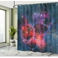 thumbnail image 5 of Ambesonne Nebula Shower Curtain, Milky Way Star Cluster, 69"Wx70"L, Navy Red, 5 of 5
