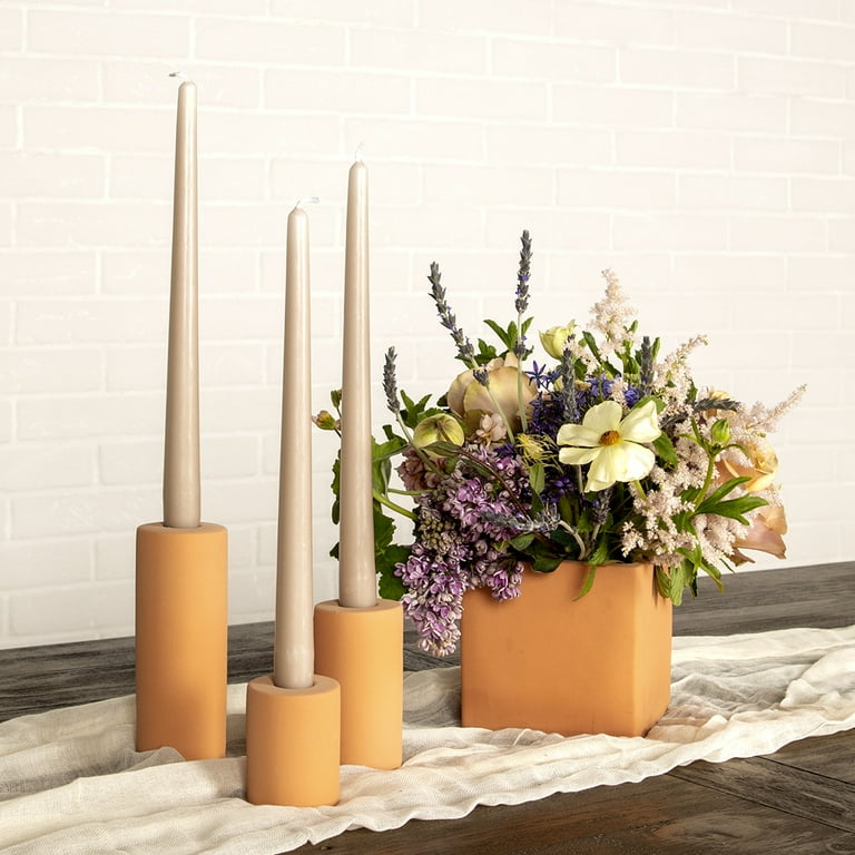 Koyal Wholesale Matte Terracotta Minimalist Ceramic Taper Candle