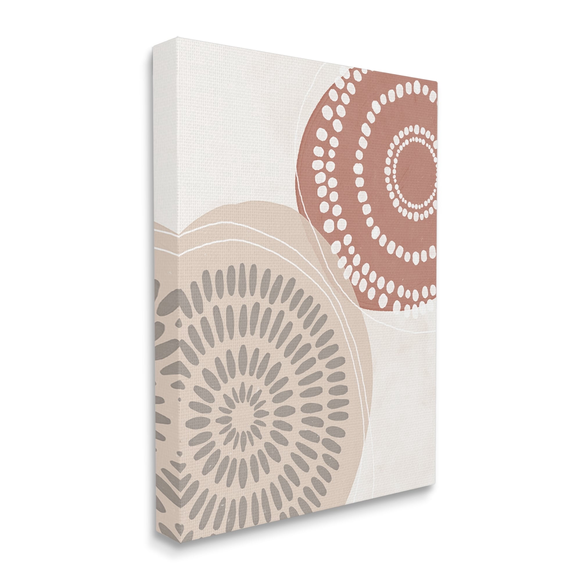 Stupell Industries Abstract Mandala Illustration Geometric Dotted Mushroom,24 x 30, Design by Nina Blue