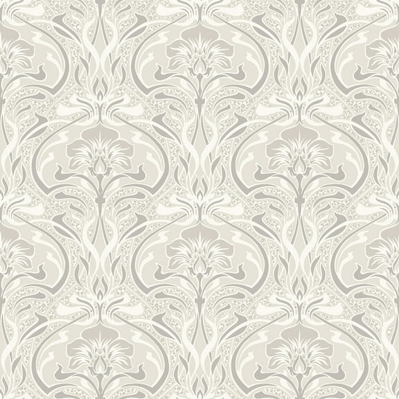 Crown Donovan Cream Nouveau Floral Wallpaper