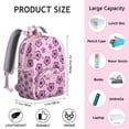 thumbnail image 3 of Small Floral Students Backpack - Rustic Country Style Watercolor Flower Pattern, Lightweight Oxford Fabric School Bag for Developing Students and Teens, 3 of 6