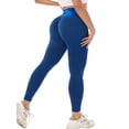 thumbnail image 2 of Womens High Waisted Yoga Pants Tummy Control Scrunched Booty Leggings Workout Running Butt Lift Tights, 2 of 6
