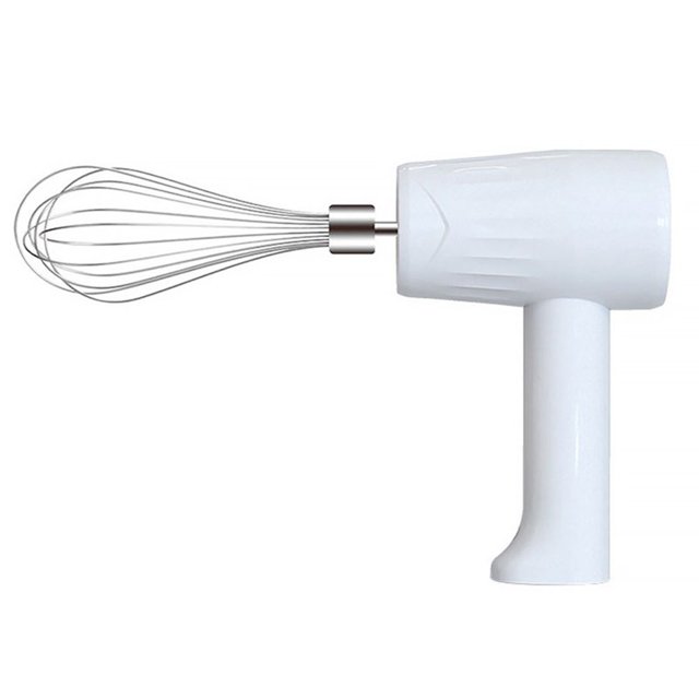 HBFAGFB Mini Rechargeable Handheld Wireless Electric Egg Beater, 1200mAh, White