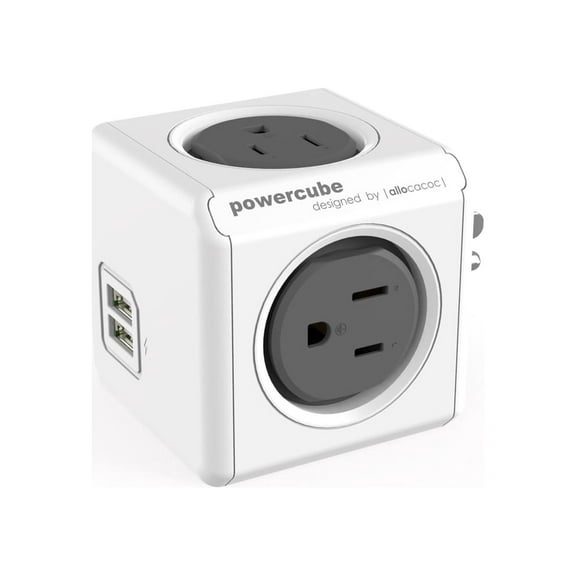 PowerCube Original USB, 4 sockets, Surge Gray