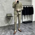 thumbnail image 5 of Conjunto de 2 piezas para hombre, chaqueta cruzada de primavera y otoño, traje completo coreano para hombre, tendencias de moda, disfraces, ropa de ceremonia, 5 of 5