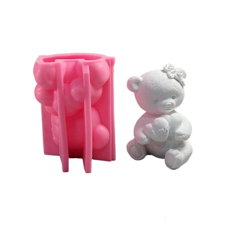 Osdhezcn Bear Figurine Candle Mold Aromatherapys Gypsum Mould Plaster Decoration Mold