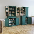 thumbnail image 4 of HLR 72" Utility Pantry Storage Cabinet, Tall Cupboard with Door Shelves and Drawer for Kitchen, Green, 4 of 8