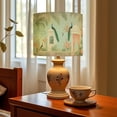thumbnail image 6 of Linen Drum Lampshades Elegant Peacock Garden Tropical Florals Classic Architecture 13"x13"x10" Light Shade for Table Lamps Floor Lamp Shades Lampshade Replacement Assembly Required, 6 of 8