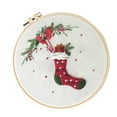 thumbnail image 2 of maskred Noël Broderie Point de Départ Kit Bricolage Fait à la Main Modèle de Noël Tissu Broderie Cerceau Débutant Broderie Rond Point de Croix S340 1Set, 2 of 6