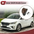 thumbnail image 2 of Cubierta de pomo de cambio de marcha antideslizante Unique Bargains para Kia Soul en negro y marrón de cuero sintético, 2 of 6