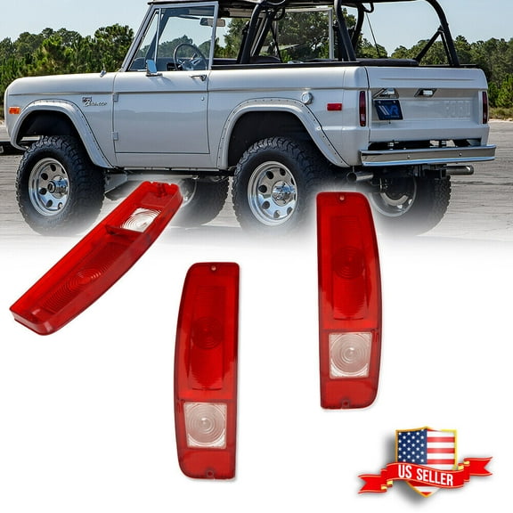 GTINTHEBOX Tail Light Lenses Pair Set Lens Only For 1967-1972 Ford Truck F100/250/350 E100