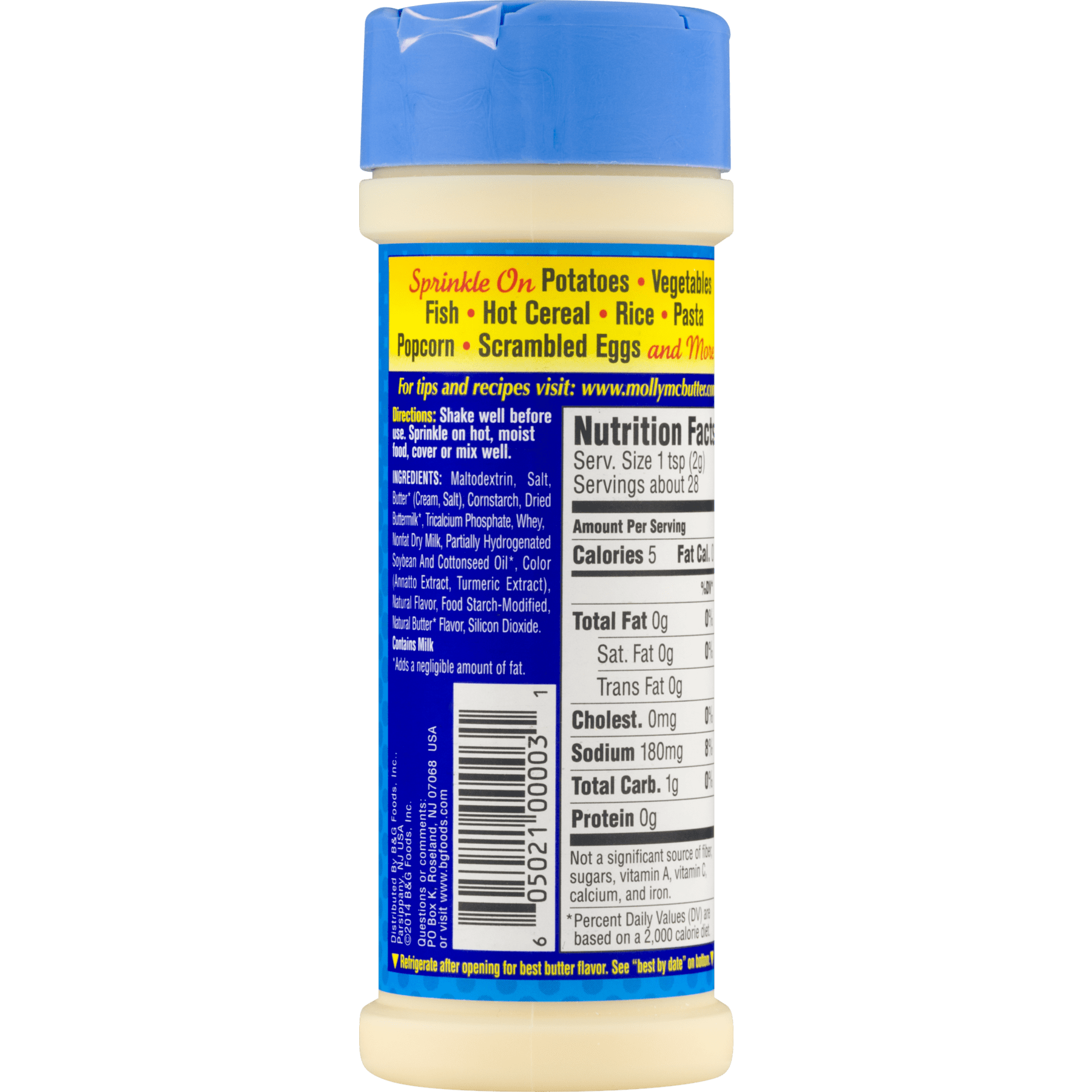 Molly McButter Butter Flavor Sprinkles 2 oz. Shaker