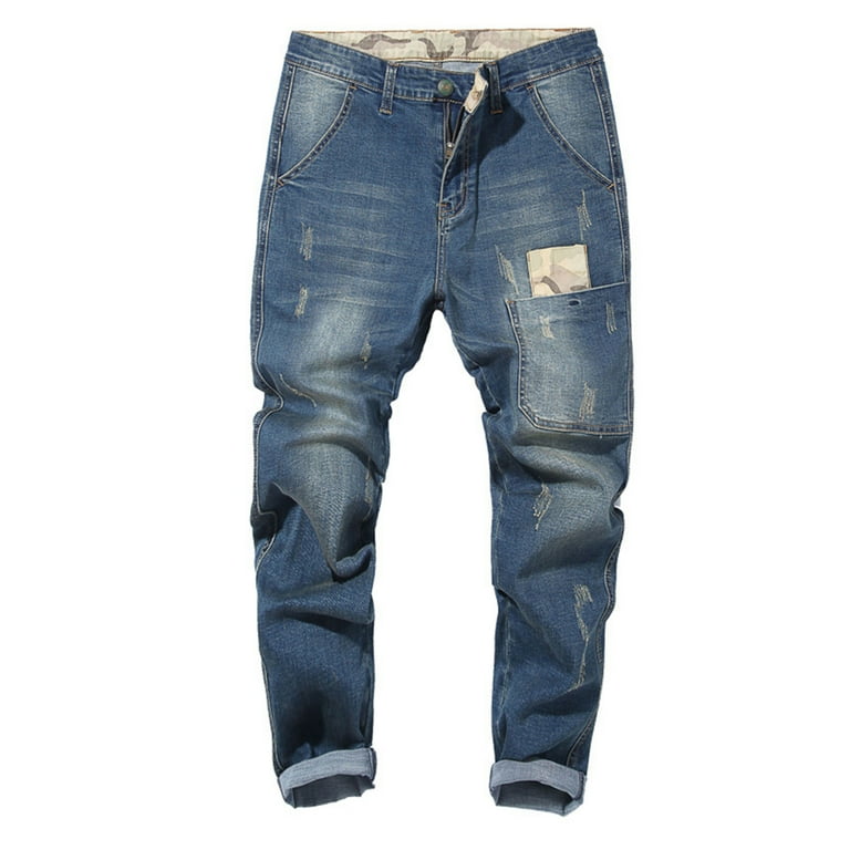 Distressed faded jeans cheap