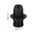 thumbnail image 2 of Uxcell E14 Screw Thread 28mm Light Socket DIY Retro LED Bulb Lamp Holder Black 6 Pack, 2 of 5