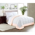 thumbnail image 1 of SGI Microfiber Comforter Set Super King Plus Size Peach Two Tone Style 3 PC, 1 of 5